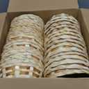 Sintuff 60 Pcs Small Woven Basket Round Bamboo Gift Baskets 6. 5 x 2 Inches Wicker Berry Bread Fruit Basket Empty Food Serving Baskets for Picnic Kitchen Restaurant