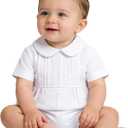 Baby Boy Clothes 1st Half Birthday Outfit Baby Boy Cotton Collared Boys Christening Summer Outfits Onesies 0-24 Months