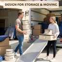 China Storage Hard Shell Containers 5-Piece Set Moving Boxes for Dinnerware, Glasses, Plates, Mugs and Saucers Sturdy Dish Organizer with Dividers for Seasonal Storage - Service for 12 - Beige Quilted