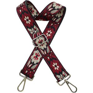 1.5" Wide Purse Strap Silver Hardware Adjustable Replacement Long Crossbody Bag Strap for Thick Shoulder Bags Canvas Handbags Straps