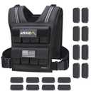 APEXUP Adjustable Weighted Vest Men Weights with Reflective Stripe, Weight Vest Woman Workout Vest for Strength Training Running Walking (40lbs, Navy Blue)