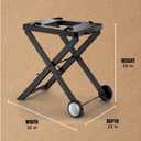 Ninja XSKSTAND Woodfire Collapsible Outdoor Grill Stand, Compatible with Ninja Woodfire Grills (OG700 Series), Foldable, Side Utensil Holder, Weather-Resistant, Black