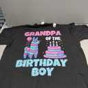 grandpa Birthday Boy Llama Pinata Party family mathing men T-Shirt XL Black