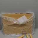 Apicizon 2 Tier End Table, Small Side Table with Solid Wood Legs, Boho Bedside Table with Storage Shelf, Nightstand for Small Spaces, Bedroom, Living Room, Entryway, Farmhouse, Easy Assembly, Natural (1 Set)