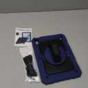 Cantis Case for iPad 9th/8th/7th Generation with Screen Protector, iPad 10.2 Case 2021/2020/2019 with 360 Degree Rotating Stand/Shoulder Strap/Pencil Holder, Navy Blue