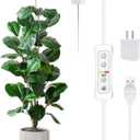 Plant Grow Light,yadoker LED Growing Light Full Spectrum for Indoor Plants, Paired with a Soil Tester,Height Adjustable, Automatic Timer, 5V Low Safe Voltage,Idea for Large Plant Light