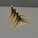 4.7 inch/12cm Brushed Gold Metal Furniture Legs Set of 4, 4pcs DIY Replacement for Short Cabinet Legs, Sofa Legs, Small Dresser Legs