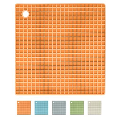 OGGI Silicone Pot Holders for Kitchen – Heat Resistant to 500°F, Non-Slip Textured Grip, Water Resistant, Durable 7"x7" Pot Holders for Hot Pans and Dishes, Dishwasher Safe Silicone Potholders, 2 Pack