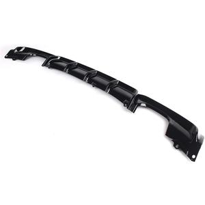 Rbanna1 Automative Rear Diffuser, Rear Bumper Diffuser Lip Single Muffler Dual Out Glossy Black for BMW F30 325i 335i M-Sport 2012-2018