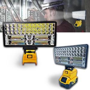 Cordless LED Work Light for Dewalt 20V Battery90W 5400ML LED Wide Beam Flood Light with Two USB Charging Port Light for Emergency,Workshop,Garage.(No Battery)
