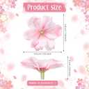WILLBOND 200 Pieces Mini Faux Flower Heads Cherry Blossom Flowers for Crafts Artificial Silk Plum Blossom Heads for Graduation Cap Home Room Wedding Party Marriage Car Hats, 1.8 Inch (Pink)