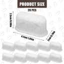 20 Pcs Espresso Machine Filter for Delonghi, Super Strong Adsorption Activated Charcoal Coffee Water Filter Replacement Compatible with Delonghi 7313285779