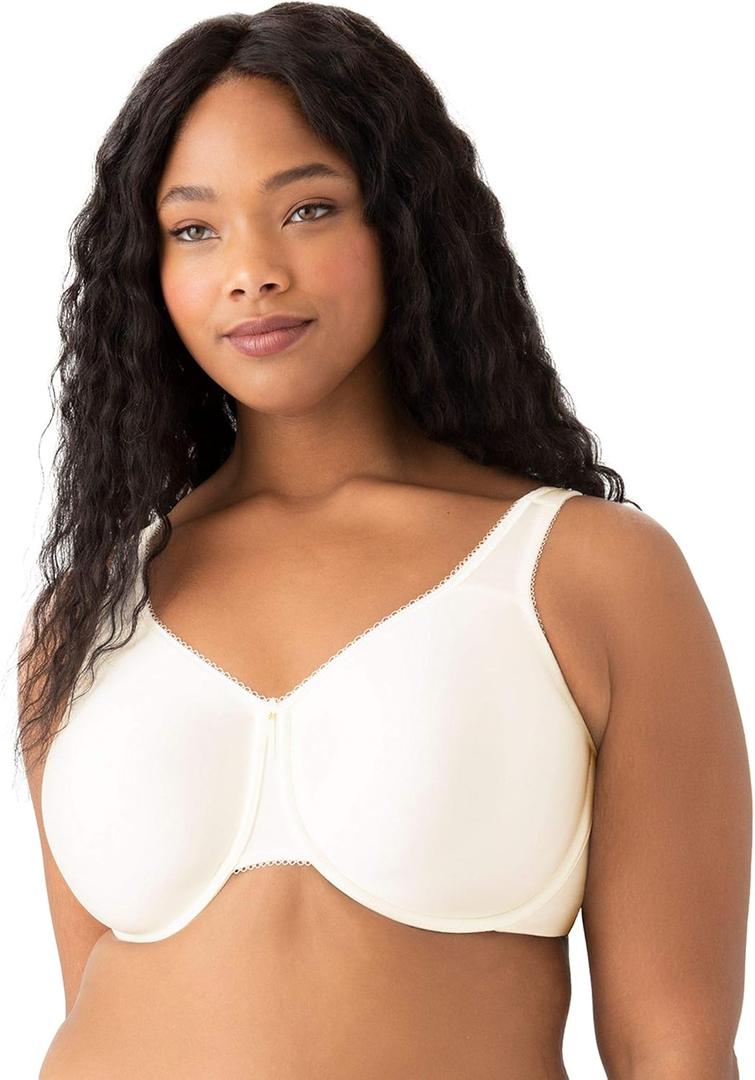 Wacoal Women's Basic Beauty Unlined Underwire Full Coverage Bra, 855192 (38D, Ivory)