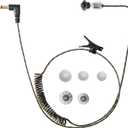Tubeless Covert 1 Pin 3.5mm Listen Only Earpiece| 31-45IN Adjustable | FBI-Certified | for Motorola/Kenwood | Clear Stealth 22" Cable