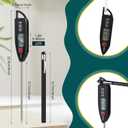 Copkim 12 Set Digital Food Thermometer Long Probe Instant,Black | Waterproof for Water, Liquid, Candle and Cooking Meat Thermometer Read for Kitchen BBQ Grill Candy
