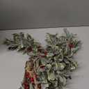 Knitgrip 12 Pcs Christmas Mistletoe Decor Artificial Mistletoe Picks Snowy Berry Branches 8.66 Inch Hanging Ornament Glitter Rustic Christmas Tree Decorations