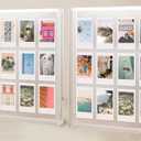 Elil Polaroid & Fujifilm Instax Frame – Clear Acrylic Floating Picture Frame 11.8" x 10.2" Holds 8x10 Photo or 12 Instax Mini Polaroid Go Prints Double-Sided Collage Display for Wedding, Pack of 2