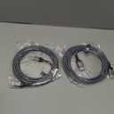 Highwings 8K HDMI Cable 2.1 10FT/3M 2-Pack, 48Gbps High Speed HDMI Cord-Nylon Braided 8K60Hz 4K120Hz 4K144Hz 3D eARC HDR10 4:4:4 HDCP 2.2&2.3 QMS DSC VRR, Compatible for Laptop, Monitor, Roku TV,HDTV (Grey)