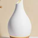 InnoGear Essential Oil Diffuser, 150ml Ceramic Diffuser Handcrafted Stone Aromatherapy Diffusers Ultrasonic Cool Mist Humidifier Vaporizer 2 Mist Modes Waterless for Home, White Vase-Shaped Ceramic (Medium)