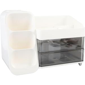 Cosmetic Display Case, Makeup Storage Box, Multi Compartment Skincare Storage Box, Large Capacity Skincare Organizer