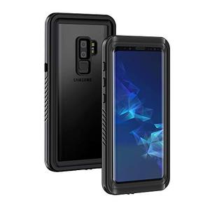 Lanhiem for Samsung Galaxy S9+ Plus Case, IP68 Waterproof Dustproof Case with Built-in Screen Protector, Rugged Full Body Shockproof Protective Phone Cover for Samsung S9 Plus (Black)