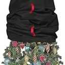 Upright Christmas Tree Storage Bag - Holiday Tree Cover for Christmas Trees or Topiary Trees - Durable, Lightweight, Convenient, Vertical Xmas Storage Bag (7 ft) (7 ft, Red)