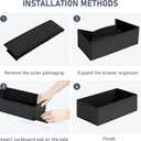 DIMJ Drawer Organizer Clothes - Underwear Organizer Sock Closet Organizers and Storage Box Dresser Organizer, Drawer Dividers for Baby Clothes, Bra, Socks, Belt, Tie, Set of 9, Black