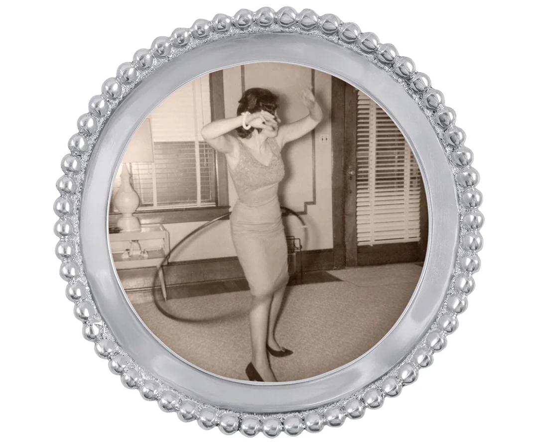 Mariposa Beaded Round Frame