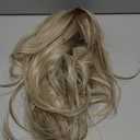 Blonde mix Brown Synthetic Lace Front Wig, 13x4 Straight Highlight Layered Wigs for Women Pre-plucked Natural Hairline Heat Resistant Hair with Dark Roots 18 Inch Daily Use