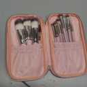 Makeup Brushes with Case, MAANGE 18 Pcs Professional Makeup Brush Set Premium Synthetic Face Kabuki Brush Kit Foundation Blush Powder Eyeshadow Brushes Set Christmas Gift (Pinkgold)