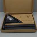 suptek 3 Floating Shelf Wall Bracket with Strengthened Tempered Glass for DVD Players/Cable Boxes/Games Consoles/TV Accessories, 3 Shelves, Black, CS303