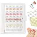60 Magnetic Nail Swatch Book,Leather Nail Color Display Book with 72 Magnetic Tips & Number Labels,Professional Nail Salon Color Display Book for Easy Preview & Storage White
