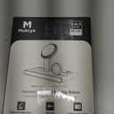 Foldable 3 in 1 Magnetic Wireless Charging Station for Apple Devices, Leather-Like Fast Wireless Charger Dock with Night Light for Magsafe iPhone 17/16/15/14, Apple Watch, AirPod,Gift for Men