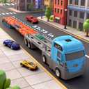 2-in-1 Foldable Race Track Truck Car Playset for 2-8 Years Old Boys Girls, Kids Truck Toys with Foldable 3 Layer Play Track & 8 Race Cars, Children's Day Birthday Gifts for Toddlers