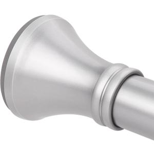 YNL Silver Shower Curtain Rod 36-68 Inch(3-5.67ft), No Slip No Drill Stainless Steel Spring Tension Curtain Rod, No Rust Shower Rod Adjustable For Bathroom closet