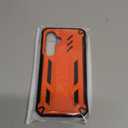 FNTCASE for Samsung Galaxy S24 FE Case: with [Built-in Screen Protector & Kickstand] [Military-Grade Drop Protection] Heavy Duty Protective Full Body Shockproof TPU Phone Cover Orange