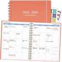 Monthly Planner 2025-2026 (7.4'' x 9.6''), 18 Months Agenda Planner from Jul 2025-Dec 2026, Calendar 2025 with Pocket, 120GSM Paper, Pink