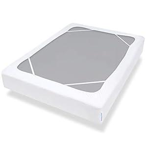 Box Spring Cover Queen Size with Smooth and Elastic Woven Material, Only Covers Sides, Alternates for Bed Skirt, Wrinkle & Fading Resistant, Washable, Dustproof, White