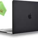 UESWILL Matte Hard Case Compatible with MacBook Pro 15 inch with Touch Bar & USB-C 2016 2017 2018 2019 Release Model A1990 A1707, Black