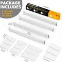 SpaceAid Bamboo Drawer Dividers with Inserts and Labels, Kitchen Adjustable Drawer Organizers, Expandable Organization for Home, Office, Dressers, 4 Dividers with 9 Inserts (17"-22" White)