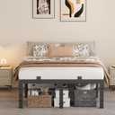 14 Inch King Bed Frame with 6 Mattress Baffles,Upgrade Steel Support