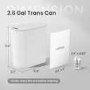 Cesun Automatic Motion Sensor Bathroom Trash Can with Lid, 2.6 Gallon Touchless Trash Bin, Smart Plastic Slim Garbage Can Small White Wastebasket for Toilet, Office, rv, Bedroom, Living Room