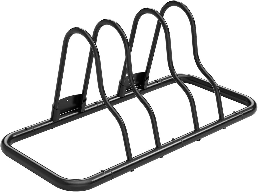 Outdoor Bike Rack Garage Floor - 2 Bicycle Racks & Stands Kids Bike Parking Organizer Indoor Bike Storage Holder