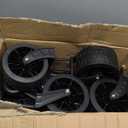 Wagon Carts Foldable 420LBS Weight Capacity Collapsible Wagon with Big All-Terrain Wheels, Heavy Duty Beach Wagons Cart with Cup Holders for Camping, Garden, Sports, Grocery pcs (Carbon Black)