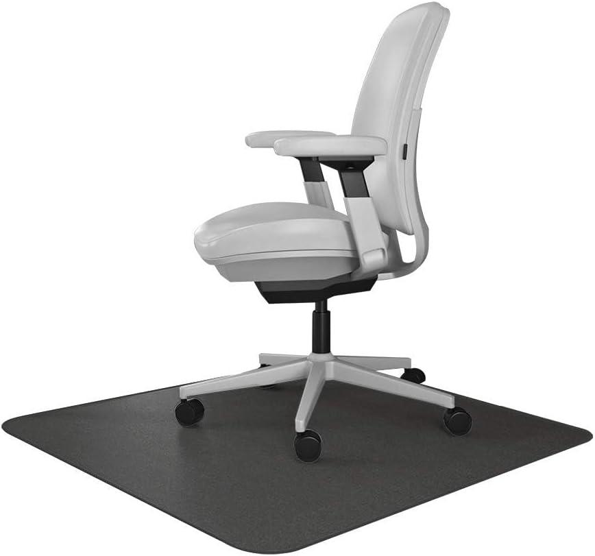 Resilia Office Desk Chair Mat - for Low Pile Carpet (with Grippers) Black, 30 Inches x 48 Inches, Made in The USA