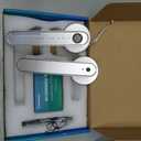 Fingerprint Door Lock Biometric Door Knob with Keypad Keyless Entry, Door Locks for Bedrooms, Home Hotel Office Apartment Silver