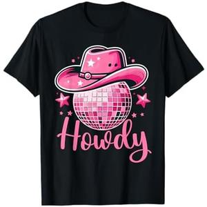 Western Cowgirl Rodeo Disco Retro Bachelorette Party T-Shirt,6XL