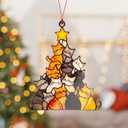 Cat Ornament, Cat Ornaments for Christmas Tree, Funny Holiday Decorations 2025, Black Pet Ornaments, Vintage Classic Christmas Tree Decor, Unique Gifts for Animal Lovers, Festive Tree Topper Ornament