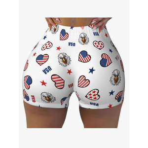 Women's High Waist Workout Shorts for Sports Athletic Running Hiking Biker Yoga Gym Shorts, Size: L