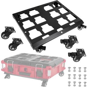 Upgraded Tool Box Dolly Compatible with Milwaukee Packout Carts Milwaukee Packout Wheels Equipped with Locking Wheels Load Capacity Up to 200 Pounds